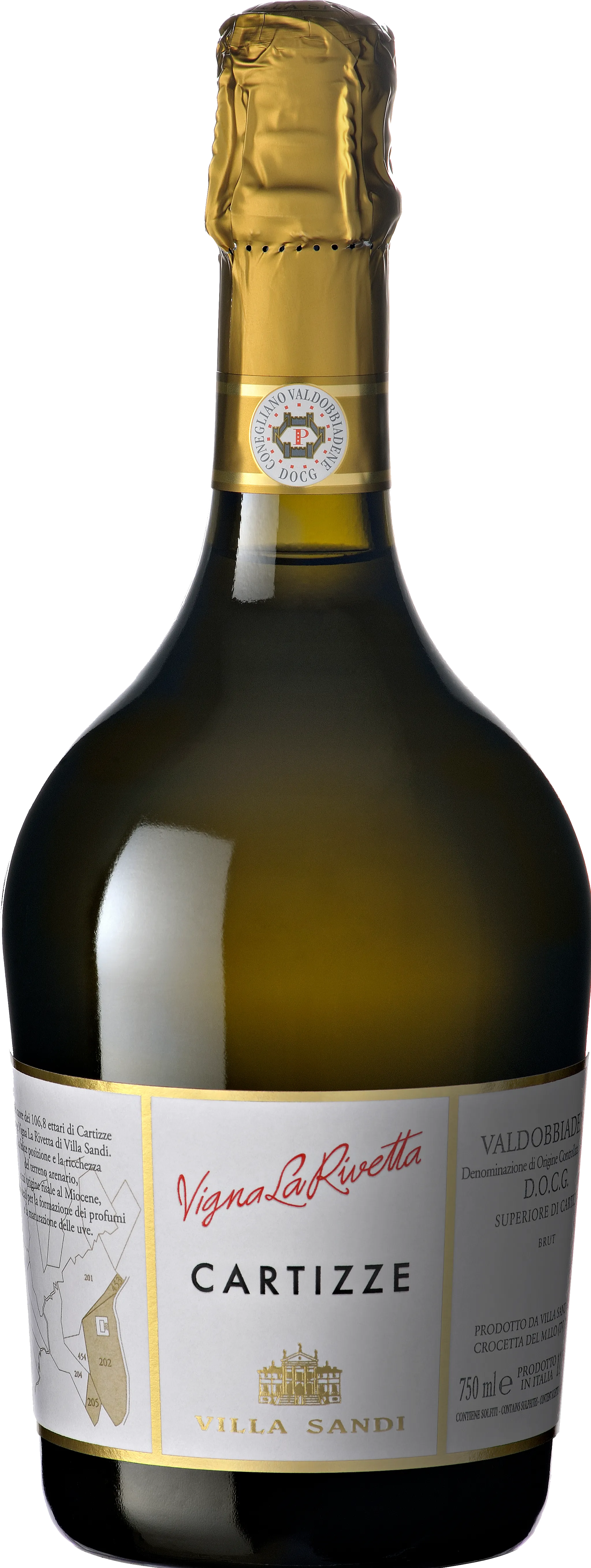 Изображение товара Prosecco, Cartizze, La Rivetta, Valdobbiadene, Villa Sandi DOCG 0.75 л.